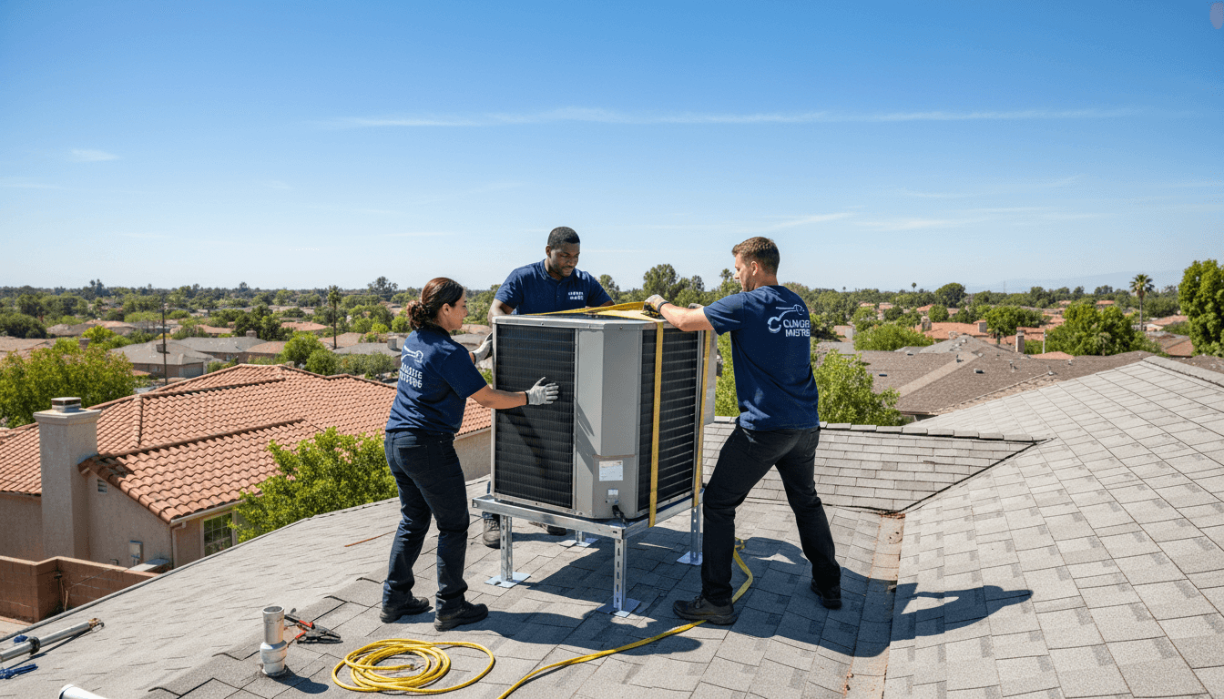 Commercial rooftop unit service